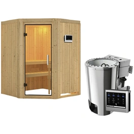 Sauna »Wolmar«, inkl. 3.6 kW Saunaofen mit externer Steuerung, für 3 Personen