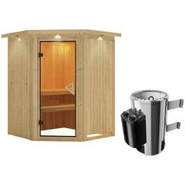 Sauna »Wolmar«, inkl. 3.6 kW Saunaofen mit integrierter Steuerung, für 3 Personen