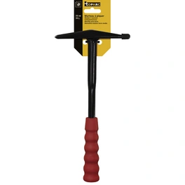 Schlackenhammer, BxHxL: 14,4 x 4 x 30,5 cm, schwarz/ rot