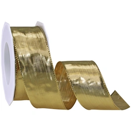 Schleifenband, Polyamid (PA), Länge: 2000 cm, goldfarben
