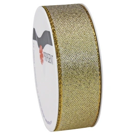 Schleifenband, Polyamid (PA), Länge: 300 cm, goldfarben