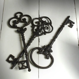 Schlüssel, BxH: 25,5 x 25,5 cm, Gusseisen