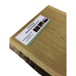 Schnittholz Eiche mit Baumkante, foliert, (BxLxH): 1200 x 250 x 22 mm
