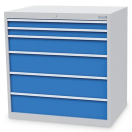 Schubladenschrank »«, BxHxT: 100,5 x 101,9 x 73,6 cm, grau/blau
