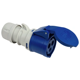 Schutzkontakt-Kupplung, Polyvinylchlorid (PVC), grau/blau