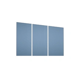 Seitenwand, Breite: 350 cm, Aluminium, weiß