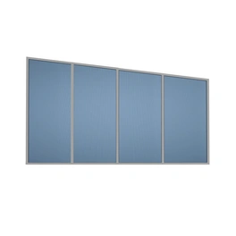 Seitenwand, Breite: 450 cm, Aluminium, grau
