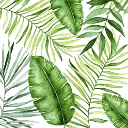 Serviette, Blätter, 20 Stk., 33x33 cm, grün