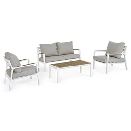 Sitzgruppe »Ernst«, 4 Sitzplätze, Aluminium/Polywood/Polyester, inkl. Auflagen