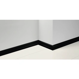 Sockelleiste, schwarz, MDF, LxHxT: 220 x 6 x 1,95 cm