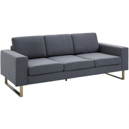 Sofa, Breite: 82 cm, dunkelgrau/goldfarben