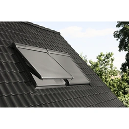 Solar-Rollladen »SSL FK06 0000S«, dunkelgrau, für VELUX Dachfenster, inkl. Funk-Wandschalter