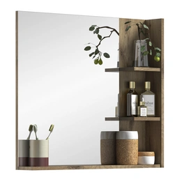 Spiegel, grau, Holzwerkstoff, BxHxT: 79 x 73 x 14 cm