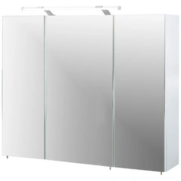 Spiegelschrank »Dorina«, BxHxT: 90 x x 16 cm, 3-türig, weiß