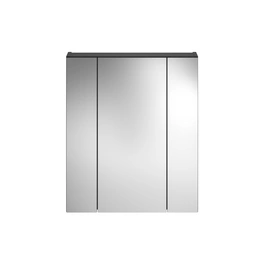Spiegelschrank, schwarz, Holzwerkstoff, BxHxT: 60 x 70 x 18 cm