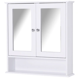 Spiegelschrank, weiß, Holz, BxHxT: 56 x 58 x 13 cm