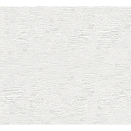 Strukturprofiltapete, Uni, weiß, BxL: 53 x 1005 cm, strukturiert