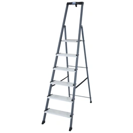 Stufen-Stehleiter »MONTO Securo«, 6 Sprossen, Aluminium