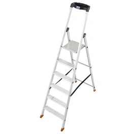 Stufen-Stehleiter »MONTO Solido«, 6 Sprossen, Aluminium