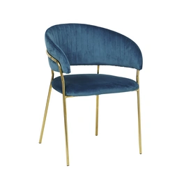 Stuhl, Höhe: 80 cm, tuerkis/goldfarben