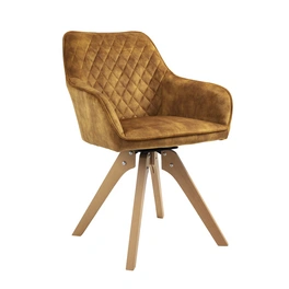 Stuhl, Höhe: 85 cm, goldfarben/natur