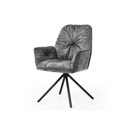 Stuhl, Höhe: 90 cm, grau/schwarz