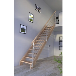 Systemtreppe »Mykonos«, Buchenholz, 13 Stufen, max. Geschosshöhe 280 cm