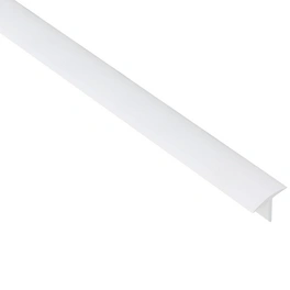 T-Profil Kunststoff weiß 2600 x 25 x 18 x 2 mm