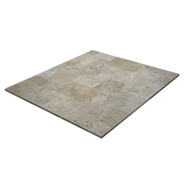 Terrassenplatten »Tosca Ecomix«, 0,74 m², Römischer Verband, Travertin, beige/braun
