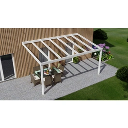 Terrassenüberdachung »Easy Edition«, Breite: 500 cm, Dach: Glas, verkehrsweiß