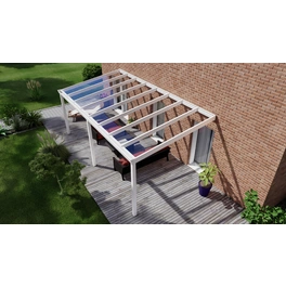 Terrassenüberdachung »Easy Edition«, Breite: 600 cm, Dach: Glas, verkehrsweiß
