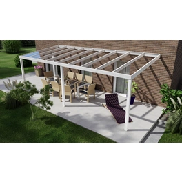 Terrassenüberdachung »Easy Edition«, Breite: 700 cm, Dach: Glas, verkehrsweiß