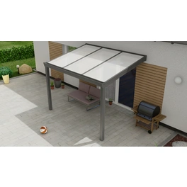 Terrassenüberdachung »Expert«, BxT: 300 x 350 cm, grau / RAL9007