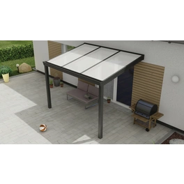 Terrassenüberdachung »Expert«, BxT: 400 x 250 cm, grau / RAL9007