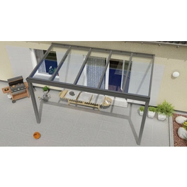 Terrassenüberdachung »Expert«, BxT: 400 x 250 cm, grau / RAL9007, Glasdach