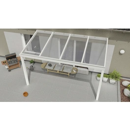 Terrassenüberdachung »Expert«, BxT: 400 x 250 cm, weiß / RAL9016