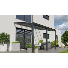 Terrassenüberdachung »Expert«, BxT: 400 x 300 cm, anthrazit / RAL7016, Glasdach