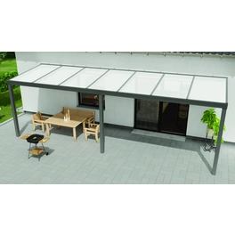 Terrassenüberdachung »Expert«, BxT: 400 x 350 cm, grau / RAL9007