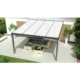 Terrassenüberdachung »Expert«, BxT: 400 x 400 cm, grau / RAL9007