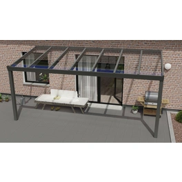 Terrassenüberdachung »Expert«, BxT: 500 x 250 cm, anthrazit / RAL7016, Glasdach