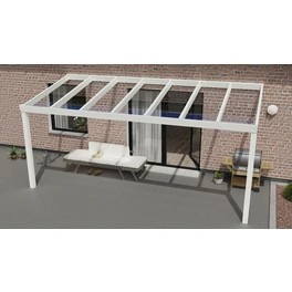 Terrassenüberdachung »Expert«, BxT: 500 x 250 cm, weiß / RAL9016, Glasdach