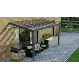 Terrassenüberdachung »Expert«, BxT: 500 x 300 cm, grau / RAL9007, Glasdach