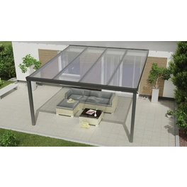 Terrassenüberdachung »Expert«, BxT: 500 x 350 cm, grau / RAL9007, Glasdach