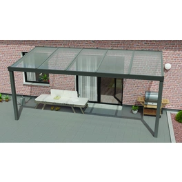 Terrassenüberdachung »Expert«, BxT: 500 x 400 cm, anthrazit / RAL7016, Glasdach