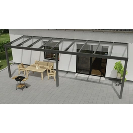 Terrassenüberdachung »Expert«, BxT: 700 x 200 cm, anthrazit / RAL7016, Glasdach