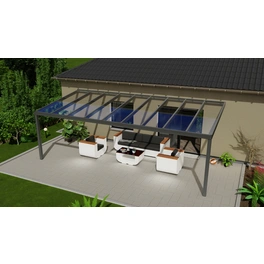 Terrassenüberdachung »Expert«, BxT: 700 x 300 cm, anthrazit / RAL7016, Glasdach