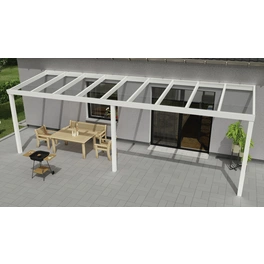 Terrassenüberdachung »Expert«, BxT: 700 x 350 cm, weiß / RAL9016, Glasdach