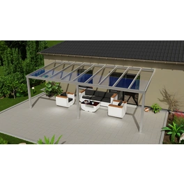 Terrassenüberdachung »Legend«, BxT: 700 x 300 cm, grau / RAL9007, Glasdach