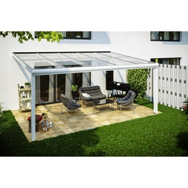 Terrassenüberdachung »Modena«, Breite: 541 cm, Dach: Verbund-Sicherheits-Glas (VSG), weiß