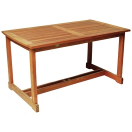 Tisch, BxHxL: 80 x 74 x 140 cm, Tischplatte: Eukalyptusholz